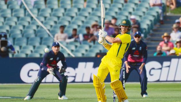 Travis Head’s 96 helped Australia beat England by three wickets in Adelaide against England. Get full cricket score of fourth ODI between Australia and England here.(AFP)