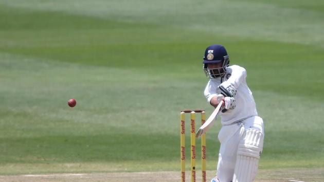 Ajinkya Rahane (48), not picked for the first two Tests of the series, played some sublime shots in difficult conditions.  (BCCI ) 