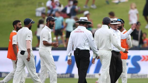 Virat Kohli and Faf du Plessis then headed to the referee’s room for a discussion. Final decision regarding the future of the match will be decided Saturday morning.  (BCCI ) 