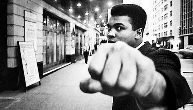 Float like a butterfly, sting like a bee: Muhammad Ali outside the Alvin theater in New York on October 1, 1968. James Lawton’s A Ringside Affair begins with the final days of Ali’s illustrious pro boxing career in the ring.