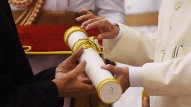 A total of 85 eminent people from the fields of art, social work, public affairs, science, trade and industry, medicine, literature and education, civil service and sports were conferred the Padma awards this year. (HT File Photo) A total of 85 eminent people from the fields of art, social work, public affairs, science, trade and industry, medicine, literature and education, civil service and sports were conferred the Padma awards this year. (HT File Photo)