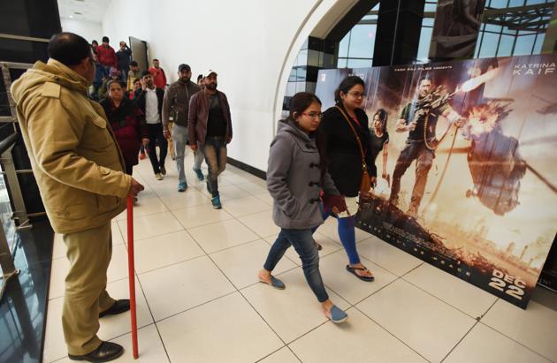 Gautam Budh Nagar police chief Love Kumar said that the police deployment outside theatres screening Padmaavat will continue. (Virendra Singh Gosain/HT PHOTO) Gautam Budh Nagar police chief Love Kumar said that the police deployment outside theatres screening Padmaavat will continue. (Virendra Singh Gosain/HT PHOTO)