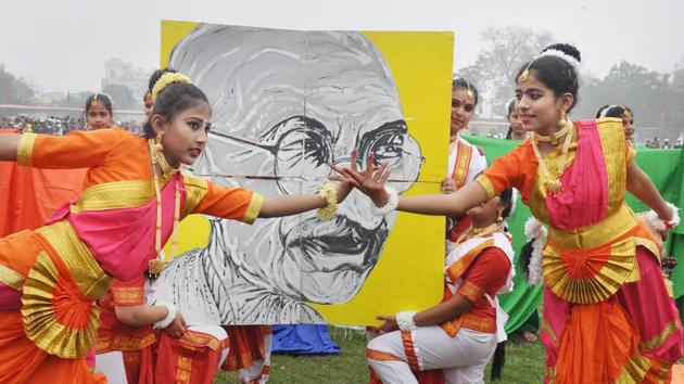 School children perform at a cultural programme in Moradabad. (PTI) School children perform at a cultural programme in Moradabad. (PTI)