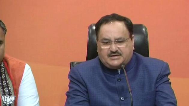 While releasing the list, senior BJP leader J P Nadda said the Central Election Committee headed by party chief Amit Shah finalised the list of 44 candidates.(ANI Photo)