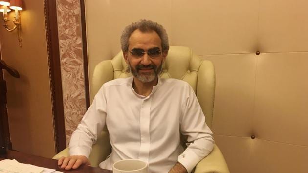 Saudi Arabian billionaire Prince Alwaleed bin Talal sits for an interview with Reuters in the office of the suite where he has been detained at the Ritz-Carlton in Riyadh, Saudi Arabia January 27, 2018. (REUTERS) Saudi Arabian billionaire Prince Alwaleed bin Talal sits for an interview with Reuters in the office of the suite where he has been detained at the Ritz-Carlton in Riyadh, Saudi Arabia January 27, 2018. (REUTERS)