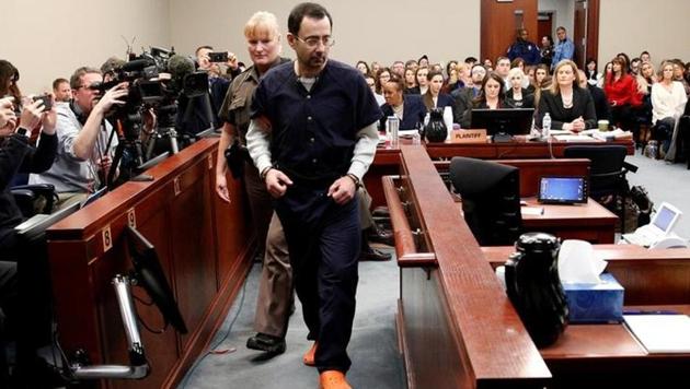 Larry Nassar, a former team USA Gymnastics doctor, pleaded guilty in November 2017 to sexual assault charges. He was sentenced on January 24. (Reuters) Larry Nassar, a former team USA Gymnastics doctor, pleaded guilty in November 2017 to sexual assault charges. He was sentenced on January 24. (Reuters)