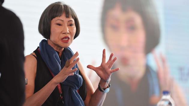 Amy Tan (R) in conversation during the ‘The Joy Luck Club’ session with Siddharth Dhanvant Shanghvi at JLF. (Raj K Raj / HT Photo) Amy Tan (R) in conversation during the ‘The Joy Luck Club’ session with Siddharth Dhanvant Shanghvi at JLF. (Raj K Raj / HT Photo)