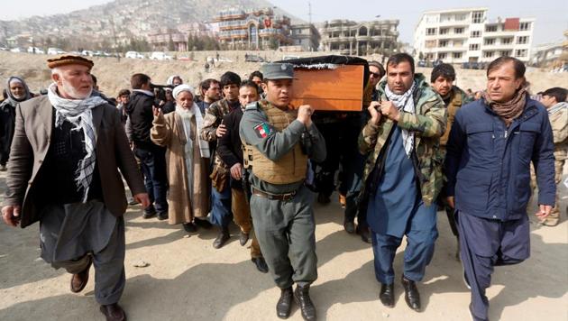 Afghan men carry the coffin of one of the victims of yesterday's car bomb attack in Kabul, Afghanistan January 28, 2018. REUTERS/Omar Sobhani (REUTERS) Afghan men carry the coffin of one of the victims of yesterday's car bomb attack in Kabul, Afghanistan January 28, 2018. REUTERS/Omar Sobhani (REUTERS)