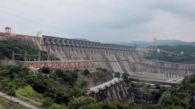 A view of the Sardar Sarovar Dam that was dedicated to the nation by Prime Minister Narendra Mod at Kevadiya in Narmada district on September 17, 2017.(PTI)