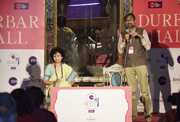 Amita Baviskar(L) in conversation with Pankaj Sekhsaria(R) during The Last Wave: Islands In Flux session session in Jaipur Literature Festival (JLF) at Diggi Palace in Rajasthan, India, on Sunday, January 28, 2018. (Raj K Raj/HT Photo) Amita Baviskar(L) in conversation with Pankaj Sekhsaria(R) during The Last Wave: Islands In Flux session session in Jaipur Literature Festival (JLF) at Diggi Palace in Rajasthan, India, on Sunday, January 28, 2018. (Raj K Raj/HT Photo)