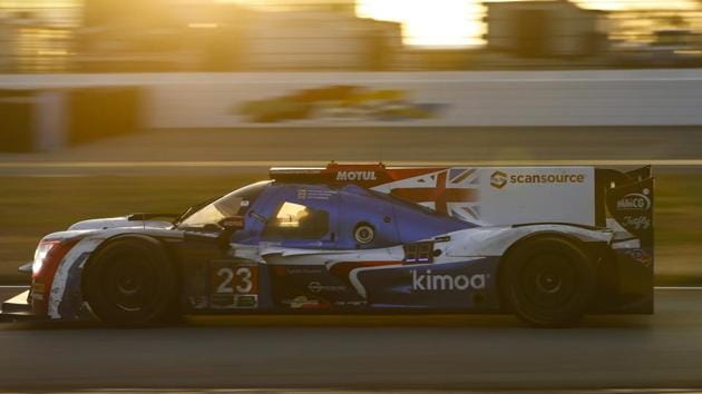 Former Formula One (F1) world champion Fernando Alonso during his outing in the United Autosports Ligier JS P217 at the Daytona endurance race on Sunday.(Twitter)