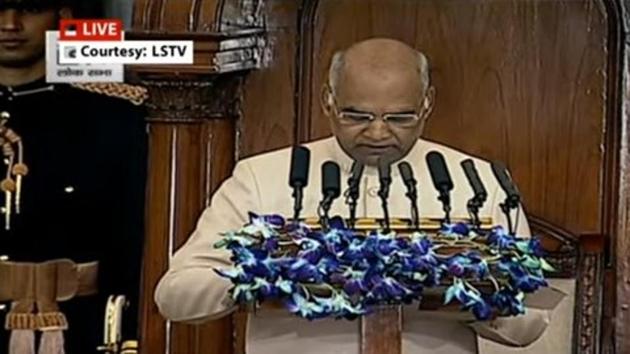 The Budget session of the Parliament began with the speech of President Ram Nath Kovind. (Photo: Lok Sabha TV screengrab) The Budget session of the Parliament began with the speech of President Ram Nath Kovind. (Photo: Lok Sabha TV screengrab)