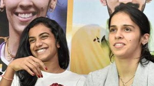 Saina Nehwal (L) and PV Sindhu will start as favourites at the India Open badminton tournament starting from Tuesday.(PTI)