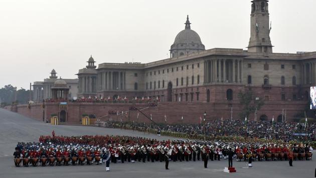 Out of the 26 performances, 25 tunes were composed by Indian musicians. ‘Abide with Me’, Mahatma Gandhi’s favourite tune was the only western one. (Mohd Zakir / HT Photo) Out of the 26 performances, 25 tunes were composed by Indian musicians. ‘Abide with Me’, Mahatma Gandhi’s favourite tune was the only western one. (Mohd Zakir / HT Photo)