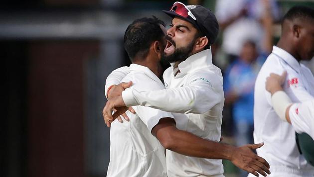 Virat Kohli (R) led India to victory in the third and final Test against South Africa at the Wanderers. (AFP) Virat Kohli (R) led India to victory in the third and final Test against South Africa at the Wanderers. (AFP)