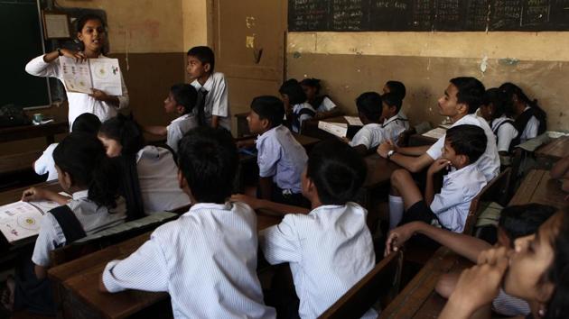 Student Classroom Ratio (SCR) and Pupil Teacher Ratio (PTR) of the government-run schools have witnessed ‘significant progress’, the Economic Survey said on Monday. (HT file) Student Classroom Ratio (SCR) and Pupil Teacher Ratio (PTR) of the government-run schools have witnessed ‘significant progress’, the Economic Survey said on Monday. (HT file)