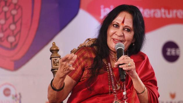 Sonal Mansingh during a session titled The Dancer and the Dance at the Jaipur Literature Festival on Sunday. (Raj K Raj/HT PHOTO) Sonal Mansingh during a session titled The Dancer and the Dance at the Jaipur Literature Festival on Sunday. (Raj K Raj/HT PHOTO)