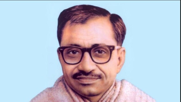 Pandit Deendayal Upadhayaya, one of the founders of Bharatiya Jan Sangh.(File)
