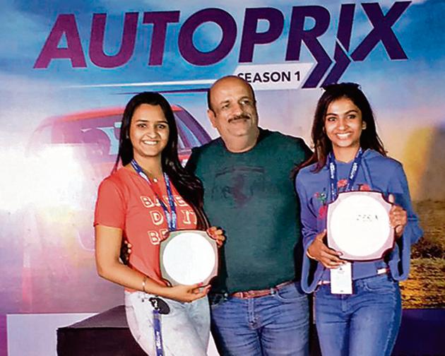 (From left) Sanjana Takale, Sanjay Takale and Nikita Takale with their winning trophies in the Pro Mod Junior (U-18) segment at the recently concluded Maruti Suzuki Autoprix at Bibvewadi. (HT PHOTO) (From left) Sanjana Takale, Sanjay Takale and Nikita Takale with their winning trophies in the Pro Mod Junior (U-18) segment at the recently concluded Maruti Suzuki Autoprix at Bibvewadi. (HT PHOTO)