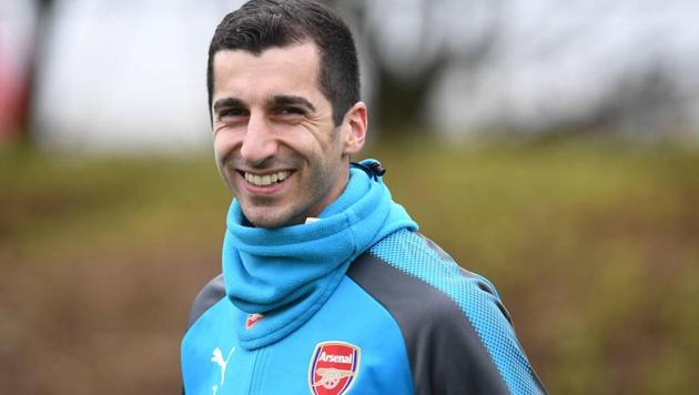 Henrikh Mkhitaryan moved to Arsenal from Manchester United this month.(Arsenal FC via Getty Images)
