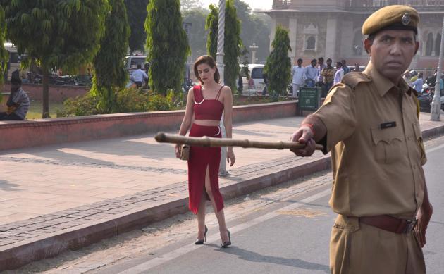A Hollywood star shoots at Albert Hall in Jaipur. (HT File Photo) A Hollywood star shoots at Albert Hall in Jaipur. (HT File Photo)