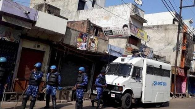 More than 80 people were arrested as Rapid Action Force and Provincial Armed Constabulary personnel intensified vigil in Kasganj, Uttar Pradesh, on Sunday. (PTI File Photo) More than 80 people were arrested as Rapid Action Force and Provincial Armed Constabulary personnel intensified vigil in Kasganj, Uttar Pradesh, on Sunday. (PTI File Photo)