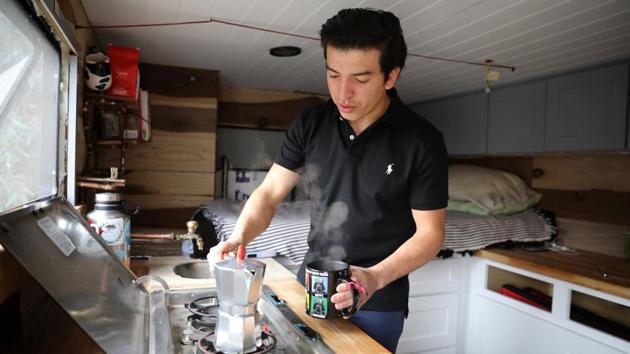 Brian Caballero prepares morning coffee in his home. Trump wants tighter restrictions on immigration that he deems necessary to improve national security and protect American jobs. Supporters of the DACA program say eliminating it would punish people who were too young to know the consequences of their family’s decision to move to the US and remove productive people from the economy. (Lucy Nicholson / REUTERS) Brian Caballero prepares morning coffee in his home. Trump wants tighter restrictions on immigration that he deems necessary to improve national security and protect American jobs. Supporters of the DACA program say eliminating it would punish people who were too young to know the consequences of their family’s decision to move to the US and remove productive people from the economy. (Lucy Nicholson / REUTERS)