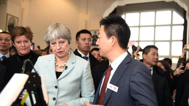 British Prime Minister Theresa May attends an event at Wuhan University in Wuhan, Hubei province, China. (Reuters Photo) British Prime Minister Theresa May attends an event at Wuhan University in Wuhan, Hubei province, China. (Reuters Photo)