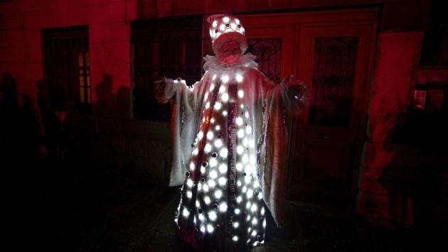 The massive popularity of the carnival highlights Venice’s struggle with excessive tourism, which many Venetians blame for making the city ‘unliveable’. The Carnival period sees excessive period style dinner and dance parties which can range in the hundreds of euros just for entry fee. (Filippo Monteforte / AFP) 
