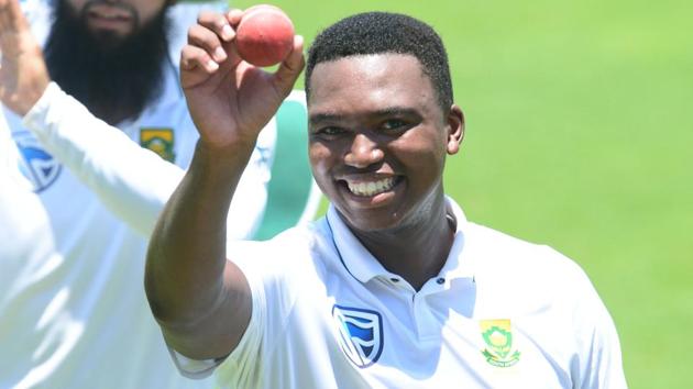Lungi Ngidi of South Africa cricket team took six wickets for 39 runs in the second Test vs Indian cricket team at SuperSport Park in Pretoria.(Getty Images)