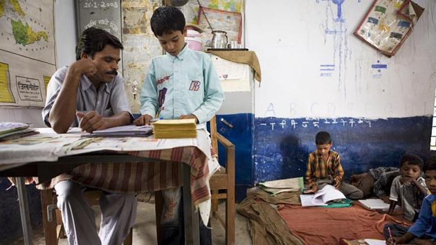 Government Primary School in Amazir village in the tribal belt of Sehore, Madhya Pradesh. (File) Government Primary School in Amazir village in the tribal belt of Sehore, Madhya Pradesh. (File)