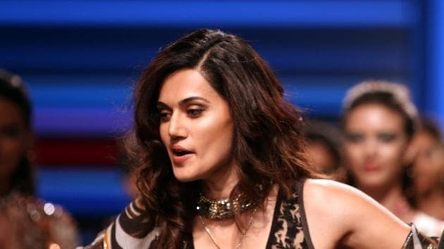 Taapsee Pannu walks the ramp for fashion designer Ritu Kumar during the Lakme Fashion Week. (IANS) Taapsee Pannu walks the ramp for fashion designer Ritu Kumar during the Lakme Fashion Week. (IANS)