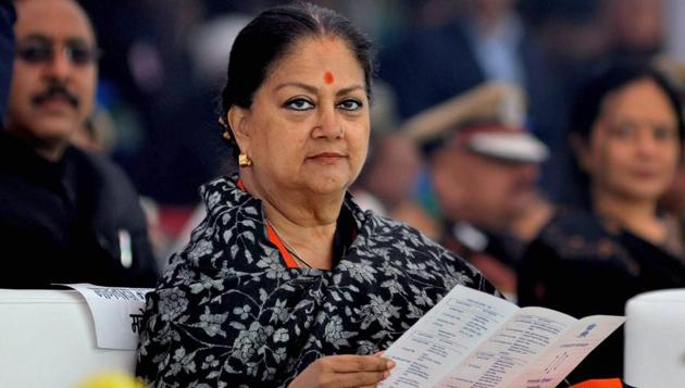 Rajasthan Chief Minister Vasundhara Raje during Republic Day function in Bharatpur on January 26, 2018. (PTI) Rajasthan Chief Minister Vasundhara Raje during Republic Day function in Bharatpur on January 26, 2018. (PTI)