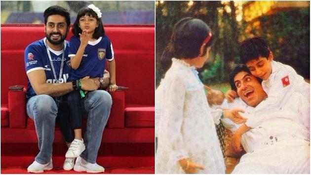 Abhishek Bachchan with daughter Aaradhya and father Amitabh. (Instagram) Abhishek Bachchan with daughter Aaradhya and father Amitabh. (Instagram)