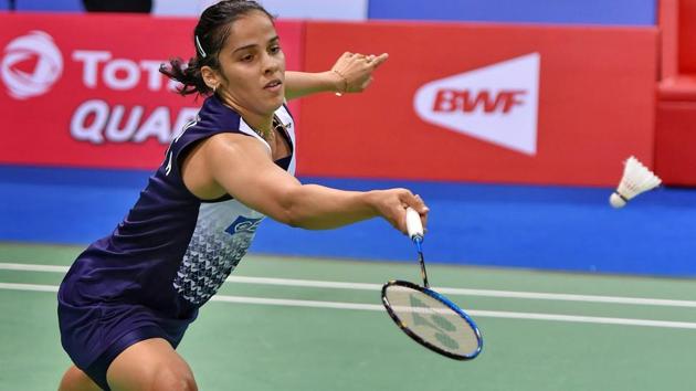Saina Nehwal during her quarter-final at the India Open in New Delhi on Friday.(PTI) Saina Nehwal during her quarter-final at the India Open in New Delhi on Friday.(PTI)