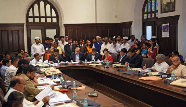 The civic budget was presneted at the BMC headquarters last week.(HT Photo)
