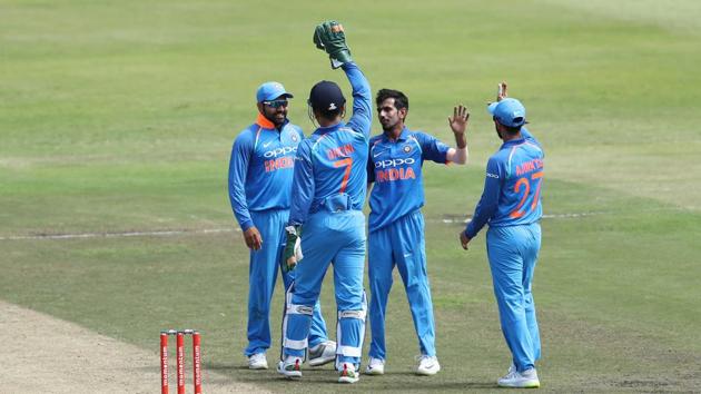 Yuzvendra Chahal bowled well in the middle overs as South Africa struggled.  (BCCI) 