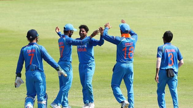 Kuldeep Yadav joined in and strangled South Africa in the middle overs.  (BCC) 