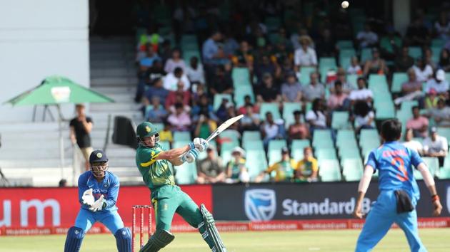 However, Faf du Plessis was given great support by Chris Morris and the pair rebuilt for South Africa with a vital stand. (BCCI) However, Faf du Plessis was given great support by Chris Morris and the pair rebuilt for South Africa with a vital stand. (BCCI)