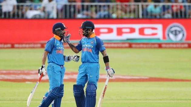 Kohli was joined by Ajinkya Rahane and the pair rebuilt the innings. (BCCI) Kohli was joined by Ajinkya Rahane and the pair rebuilt the innings. (BCCI)