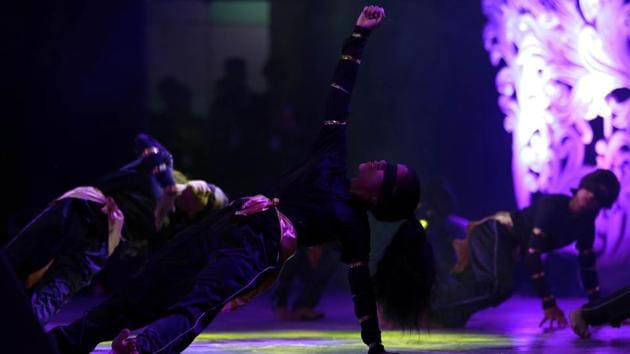 This bunch of girls showed the world that being blind is not the end of the world. Their exceptional dance performance, with their eyes blindfold, was a sight to behold. (Rahul Raut/HT PHOTO) This bunch of girls showed the world that being blind is not the end of the world. Their exceptional dance performance, with their eyes blindfold, was a sight to behold. (Rahul Raut/HT PHOTO)