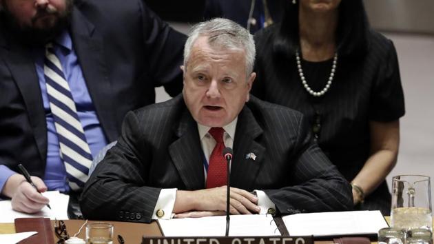 US deputy secretary of state John Sullivan speaks at the United Nations Security Council. (AP File Photo) US deputy secretary of state John Sullivan speaks at the United Nations Security Council. (AP File Photo)