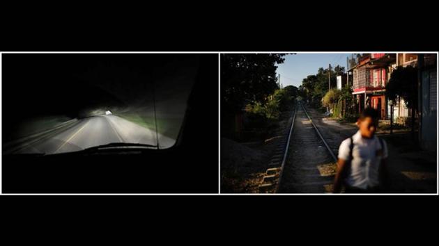 A road near a prison at the base (L) and a boy walking along train rails in the outskirts of the city. Just 29 kms apart, the base on the bay with 5,500 personnel and the inland city of 217,000 people do not coincide. Their radio stations chronicle their separate and distinct lives. (Carlos Barria / REUTERS) A road near a prison at the base (L) and a boy walking along train rails in the outskirts of the city. Just 29 kms apart, the base on the bay with 5,500 personnel and the inland city of 217,000 people do not coincide. Their radio stations chronicle their separate and distinct lives. (Carlos Barria / REUTERS)
