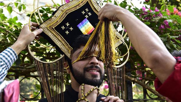 Participants seen during the Queer Azaadi March 2018 from August Kranti Maidan in Mumbai. (Vijayanand Gupta / HT Photo) Participants seen during the Queer Azaadi March 2018 from August Kranti Maidan in Mumbai. (Vijayanand Gupta / HT Photo)