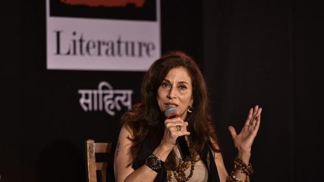 Shobhaa De at David Sasoon library on Saturday.(Aalok Soni/HT)
