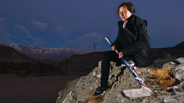 Dorjay Dolma, 25, a goal keeper with the national women’s ice hockey team in Leh. The team’s skates and sticks may seem worn out but their enthusiasm is fresh. (Sanchit Khanna / HT Photo) Dorjay Dolma, 25, a goal keeper with the national women’s ice hockey team in Leh. The team’s skates and sticks may seem worn out but their enthusiasm is fresh. (Sanchit Khanna / HT Photo)