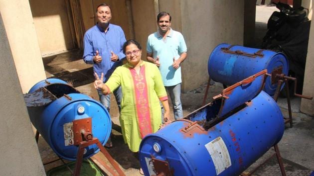 The residents researched to find the right composting technology.(Pramod Thakur/HT)