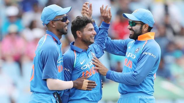 But then spinners took over. Kuldeep Yadav bowled brilliantly to pick up as many as three wickets from his six overs, giving away only 20 runs. (BCCI) 