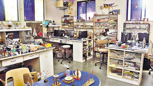 The Muktangan toy centre at IUCAA. (Shankar Narayan/HT PHOTO) The Muktangan toy centre at IUCAA. (Shankar Narayan/HT PHOTO)