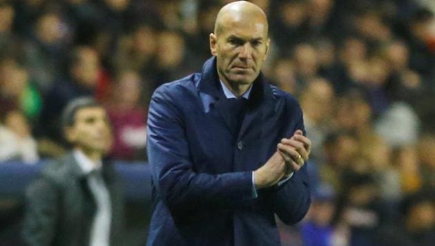 Zinedine Zidane was furious that Real Madrid made two defensive errors which led to both Levante goals, the first converted by Emmanuel Boateng before Pazzini’s late intervention. (REUTERS) Zinedine Zidane was furious that Real Madrid made two defensive errors which led to both Levante goals, the first converted by Emmanuel Boateng before Pazzini’s late intervention. (REUTERS)